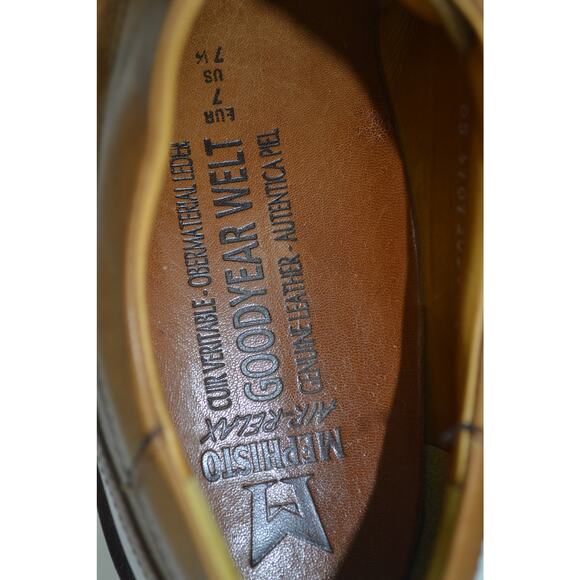 Mephisto Abel Air Goodyear Welted Tan Leather Oxfords Sz 7.5 main image 8